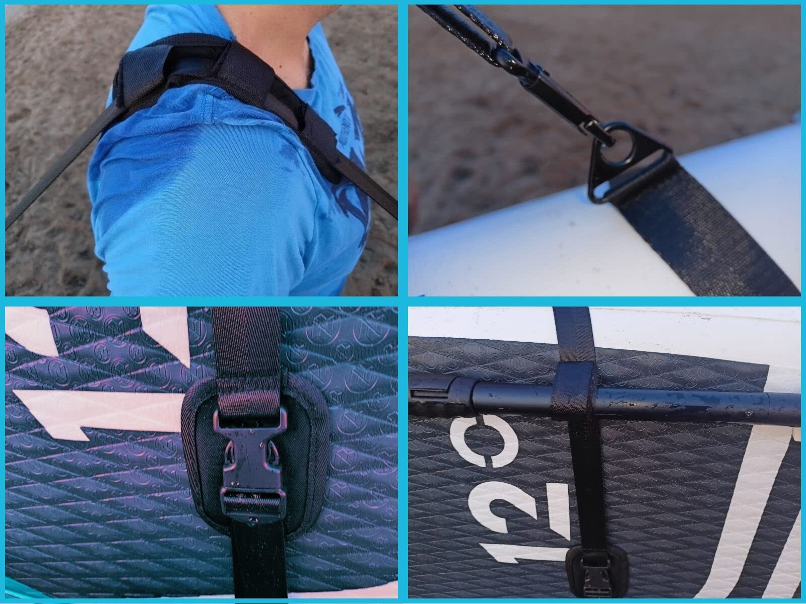 YONGZHAO Kajak Tragegurt Tragbarer Stand Up Surfboard Schultergurt Paddleboard Kanu SUP Tragegurt Verstellbarer Nylon Tragegurt