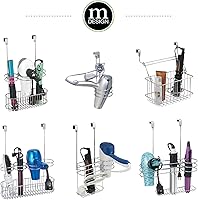Vista 8 de mDesign - Cesta de almacenamiento para colgar en la puerta, para secadora de cabello, planchas, rizadores, alisadores de pelo, cepillos, artículos