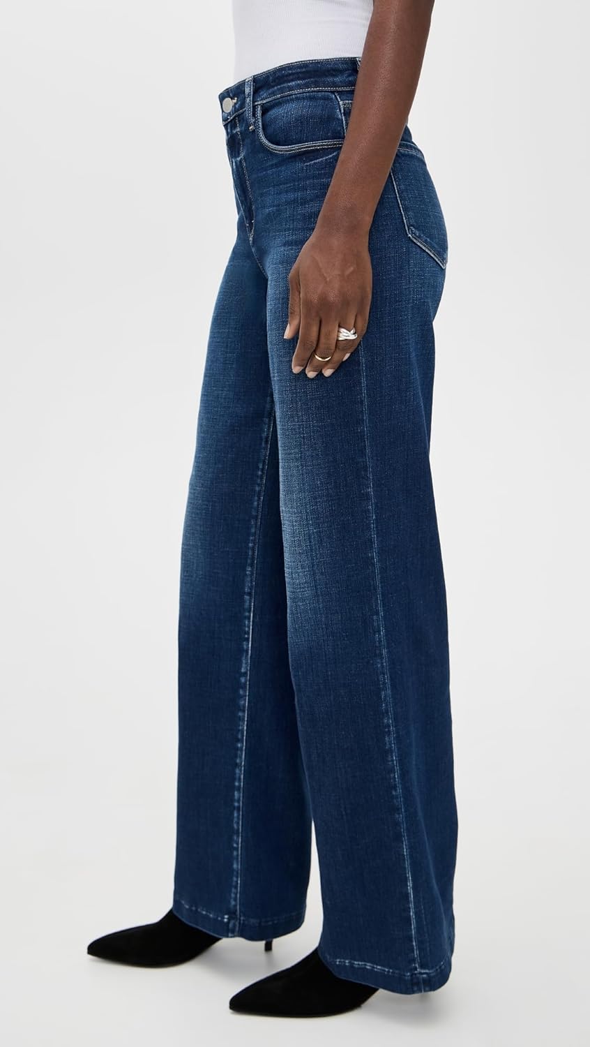L'AGENCE Women's Scottie High Rise Wide Leg Jeans - Image 4