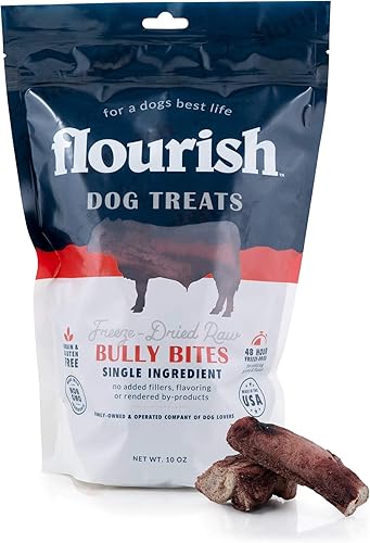 Golosinas crudas liofilizadas para mascotas para perros, masticables Bully Bite (10 onzas)
