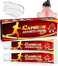 Capsaicin Joint Cream with Cayenne Pepper, 2 Pieces Warming Ointment, Chilli Joint Pain Relief Cream for Back, Knee, Neck, Natural Muscle Joint Care, Deep Nourishment Soothing for Athletes, Seniors