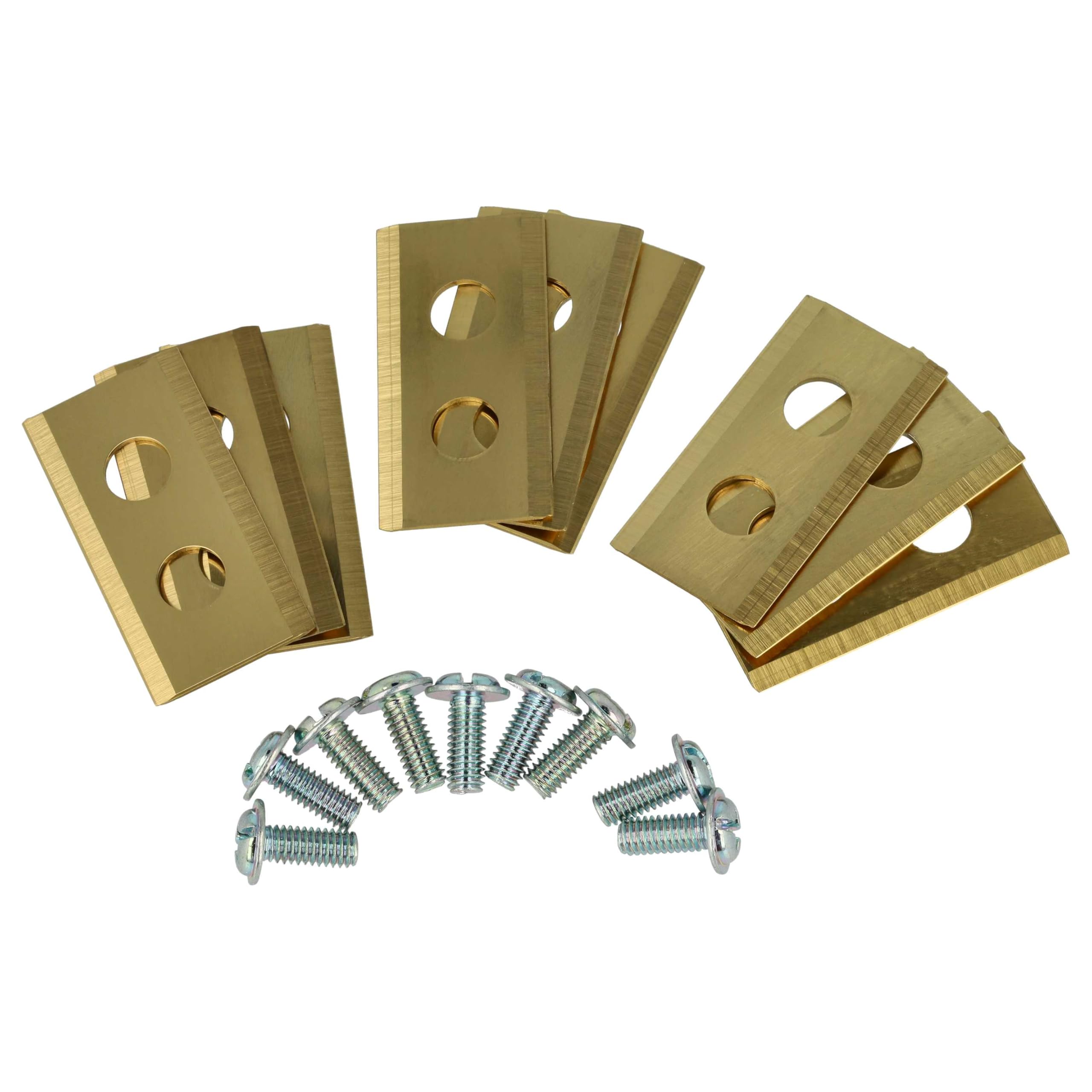 Vhbw Gold 9X Replacement Blade Compatible With Kress Mission Kr113, Kr121e, Kr120e, Kr122e Cordless Lawnmower - Cutter Blades, Steel (Titan Coating)