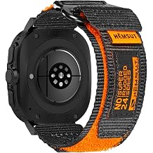 Military Hoop and Loop Wide Nylon Sport Watch Band Compatible with Samsung Galaxy Watch Ultra 47mm 2024/2025, Strap for Galaxy Watch Ultra 2/1