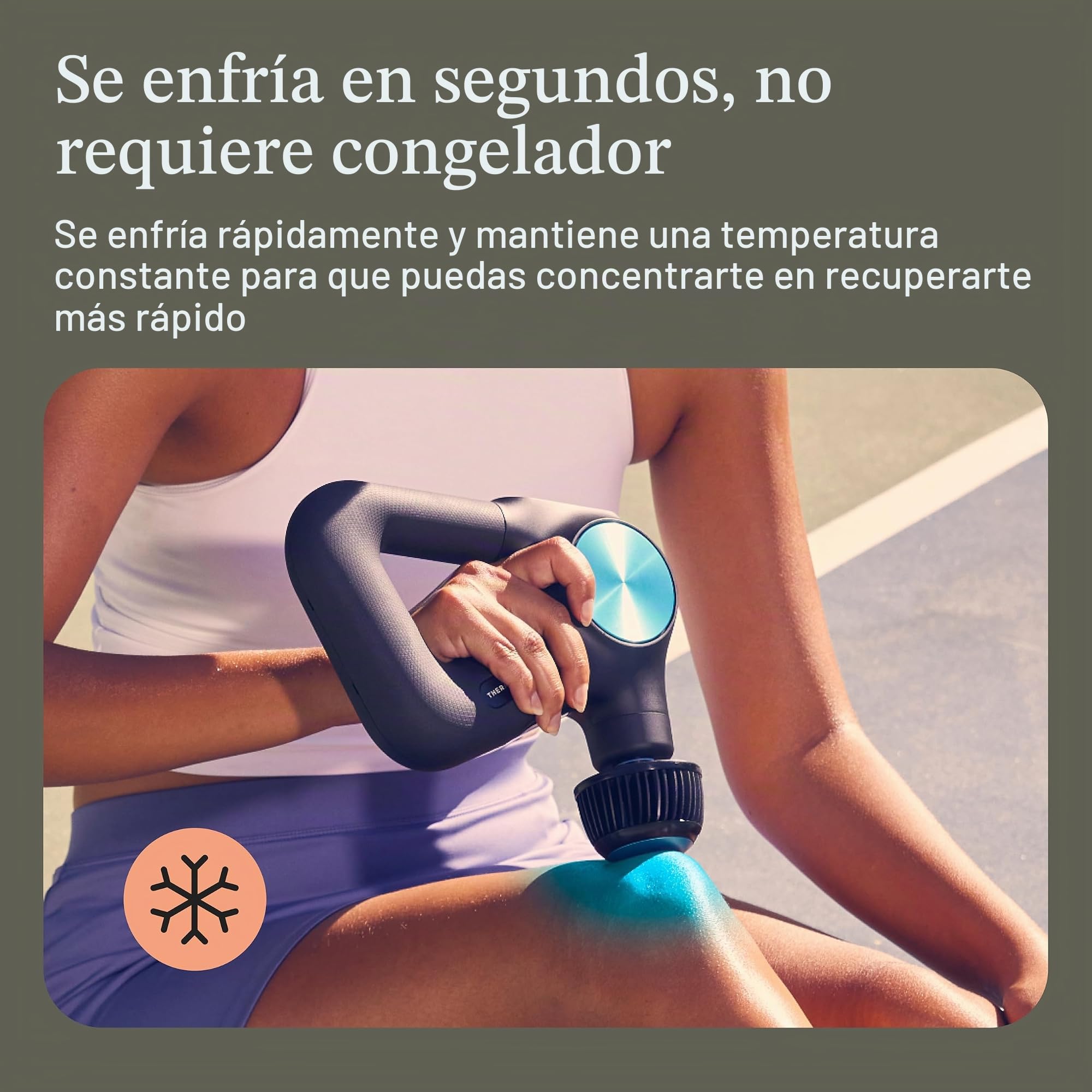 TheraGun Accesorio frío para pistola de masaje de percusión de tejido profundo PRO Plus, cuenta con 3 niveles de temperatura de terapia fría para aliviar el dolor, inflamación e hinchazón necesidades