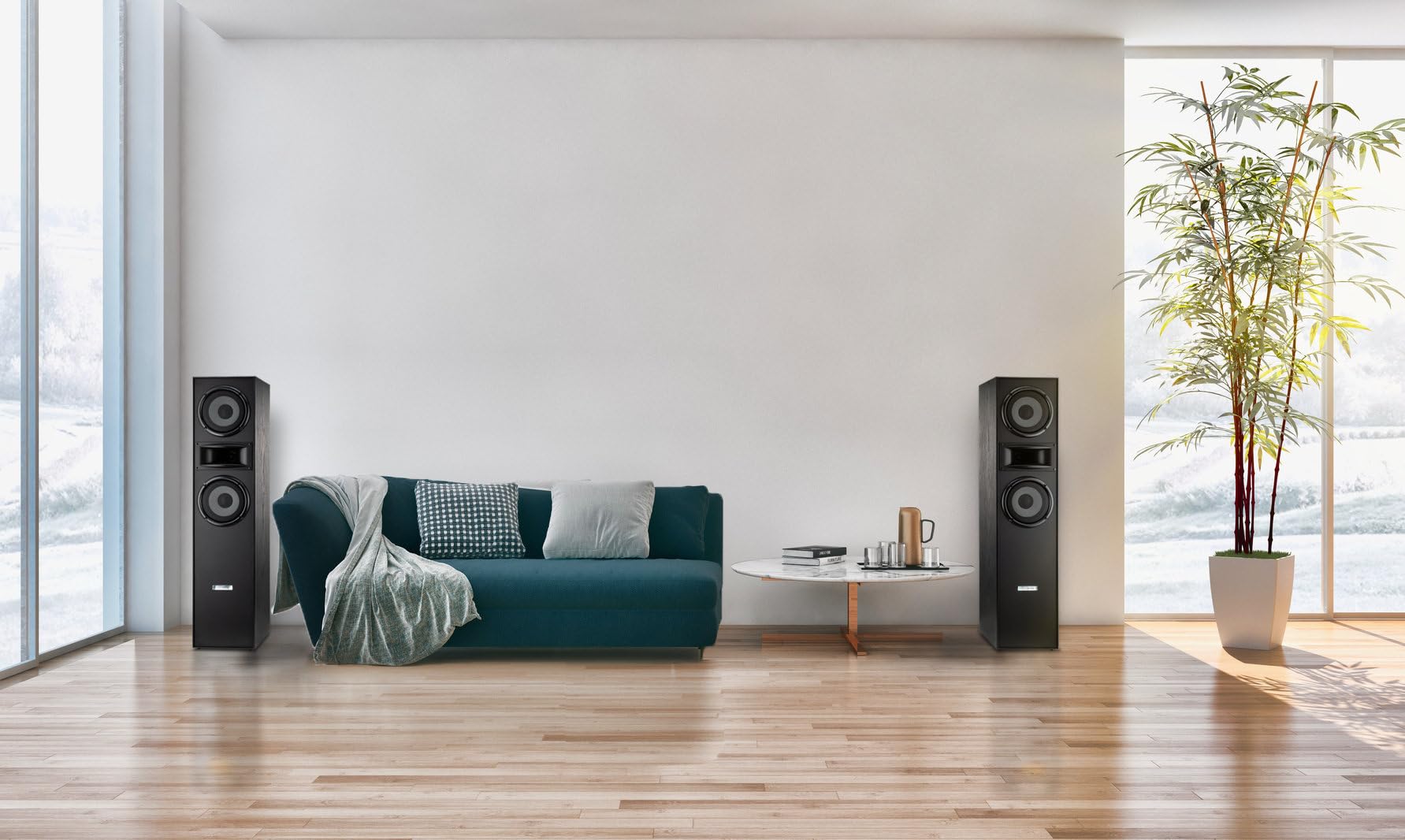 McGrey HTS-65320 BK HiFi Standlautsprecher Paar schwarz 2X 80W RMS | Paar 3-Wege Standlautsprecher, Leistung pro Lautsprecher: 80 Watt RMS (160W MAX), entspricht 160 Watt RMS (320W MAX) pro Paar
