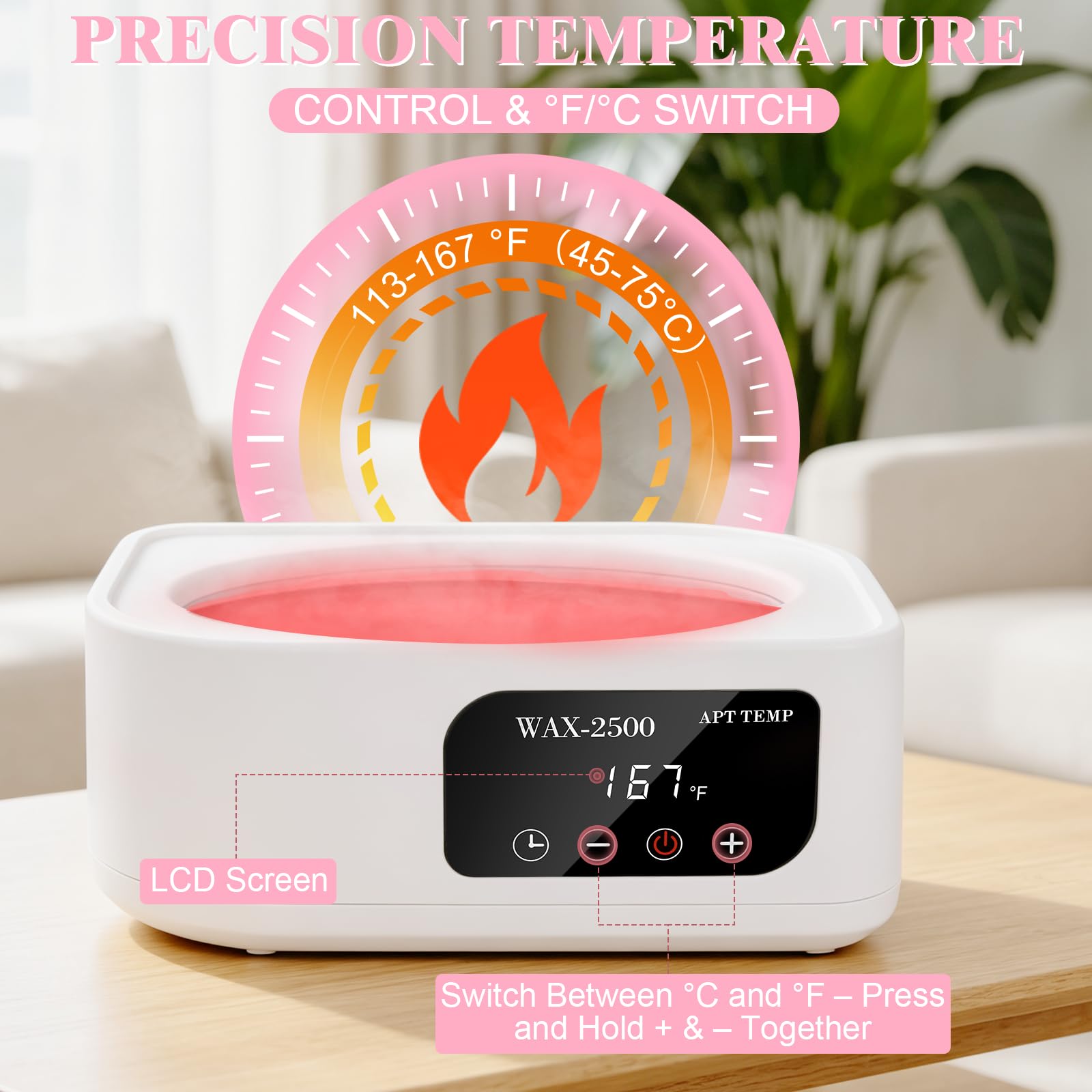 Beauty Star Macchina per cera di paraffina per mani e piedi, grande capacità da 3500 ml, con timer automatico e funzione di mantenimento del calore, kit idratante per alleviare l'artrite, pelle secca