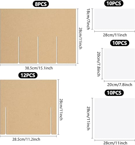 Miniatura 2 de Juego de 4 juegos de embalaje de platos, separadores de vidrio para cajas de mudanza, kit de embalaje de platos de cocina con 30 bolsas de espuma