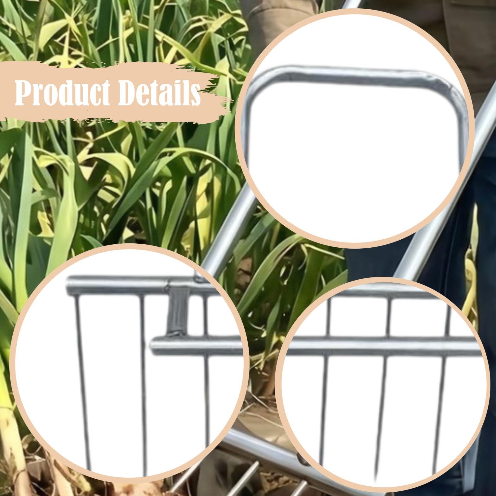 Horca para Excavar Manual Robusta con Dientes Reforzados Ideal para Cosechar Raíces Césped Y Descompactar Tierra en Huertos Viveros