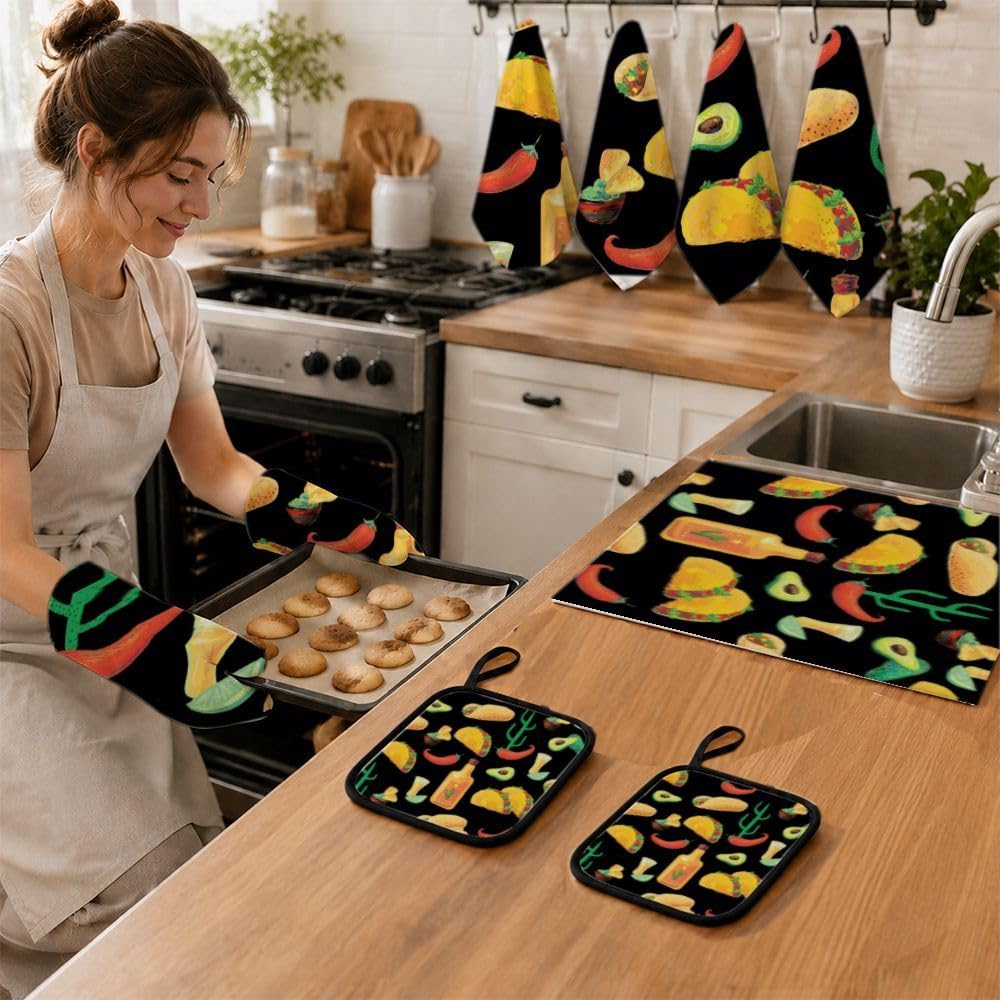 Set di accessori e decorazioni da cucina per taco piccante 9PCS