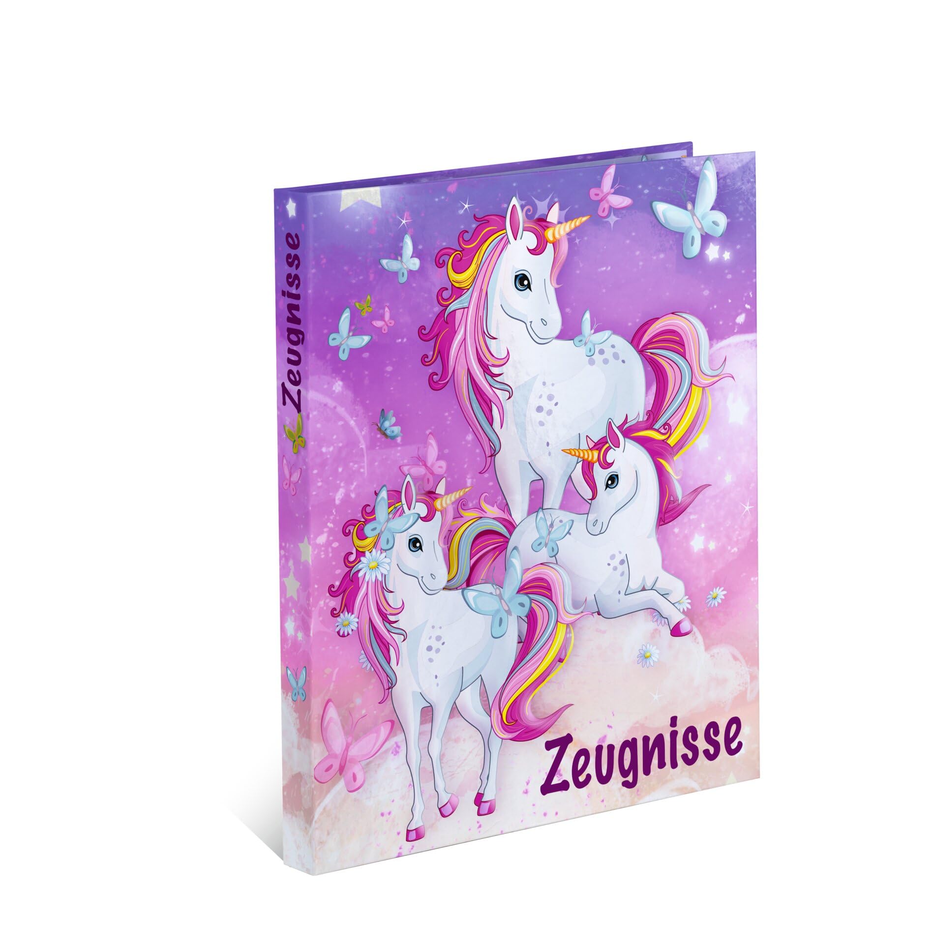 HERMA Carpeta de certificados, tamaño A4, 18 unidades, con 10 fundas transparentes para 20 certificados, certificados y documentos, con impresión interior, mecanismo de 4 anillas y diseño de animales