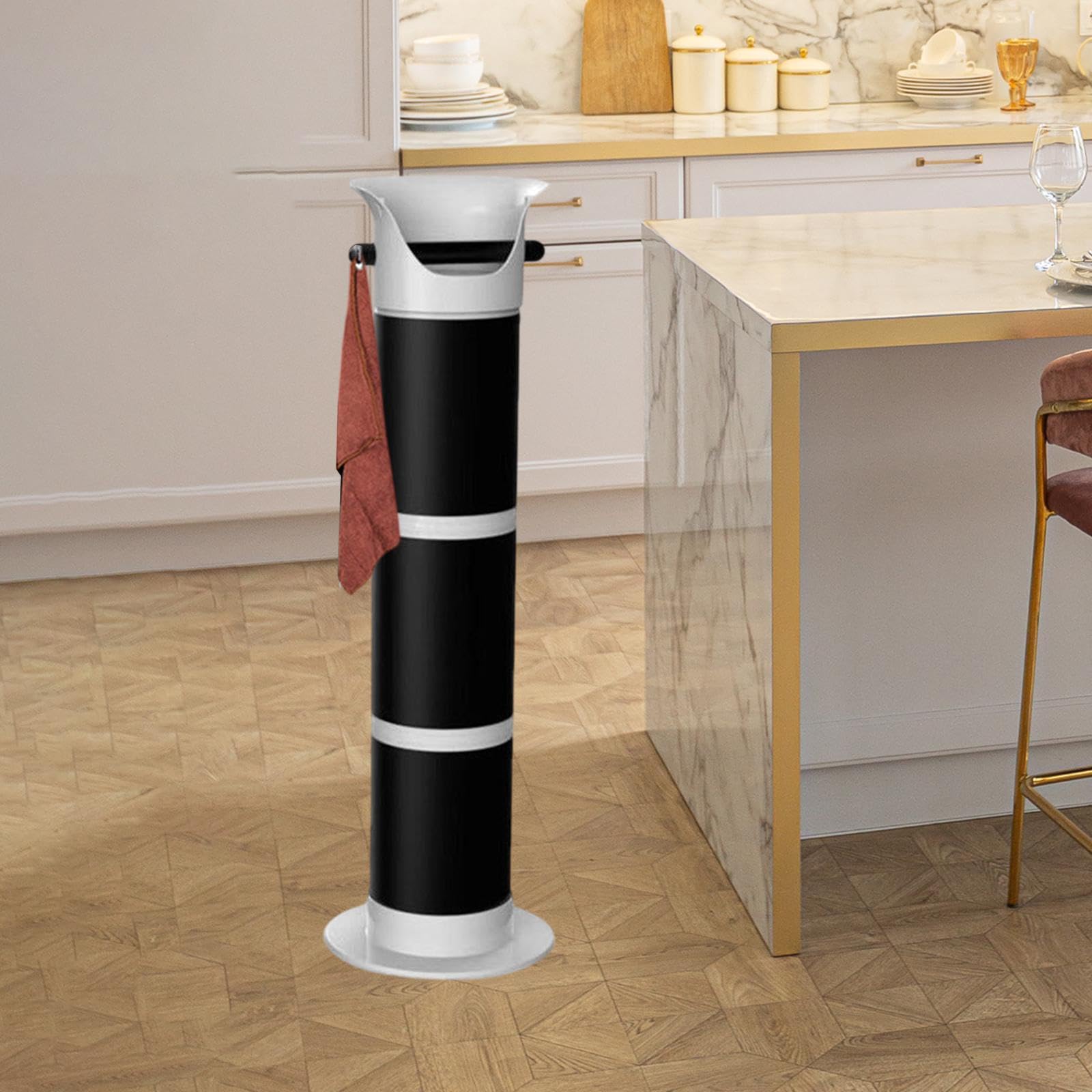predolo Knock Box Progettato per Lo Smaltimento Dei Fondi di Caffè, Strumento Professionale con Ampio Spazio in Un Modello Da Pavimento, Linea bianca