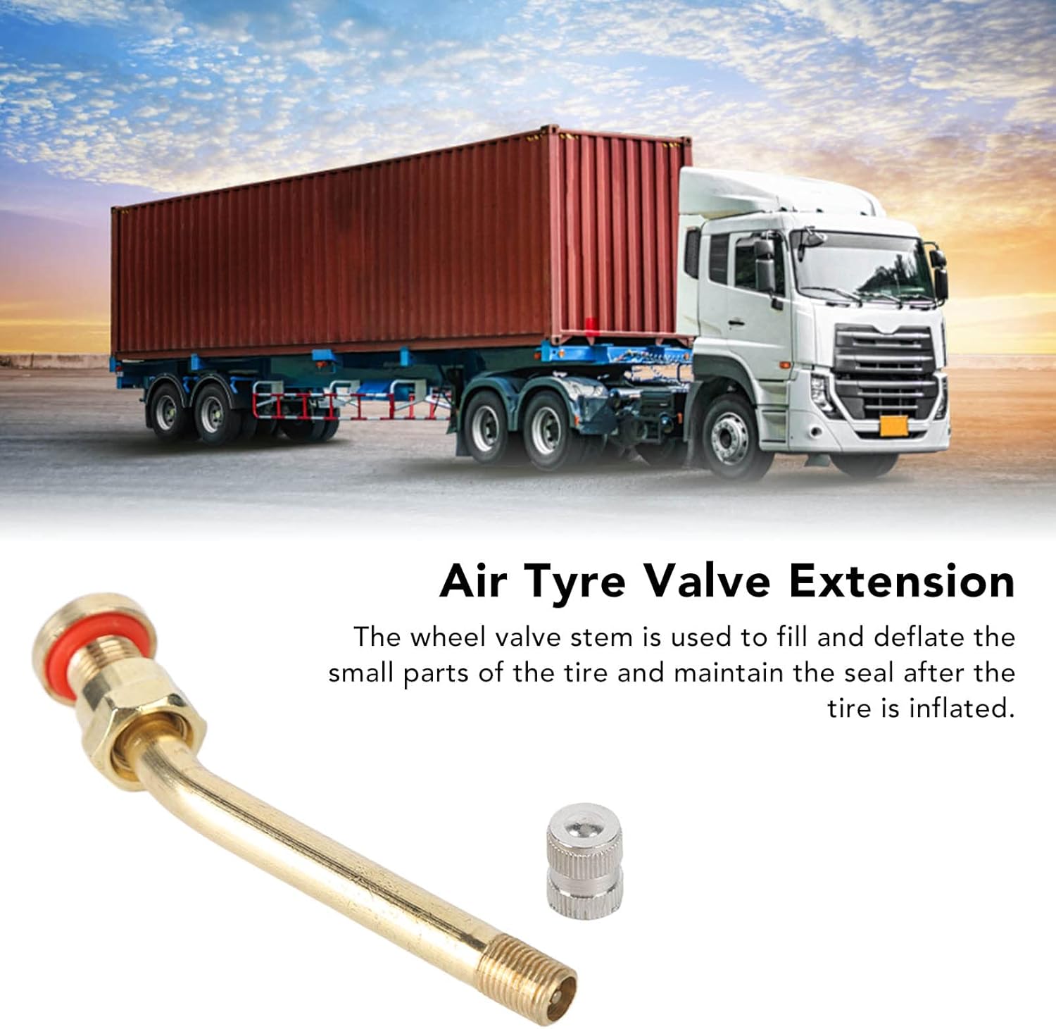 Valve Body, Wide Compatibility Air Tire Valve Extension Light Copper For Truck (V3-20-4)