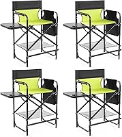 Vista 26 de Outvita Silla de Director de 26" de Altura con Asiento Plegable con Mesa Lateral y Bolsa de Almacenamiento, Soporte para 300 Libras, Silla Portátil