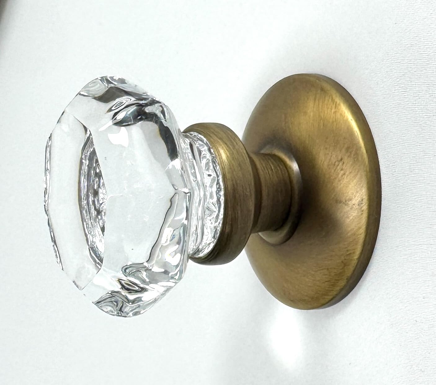 Bouton de porte octogonale en verre cristal sans plomb sain et chic