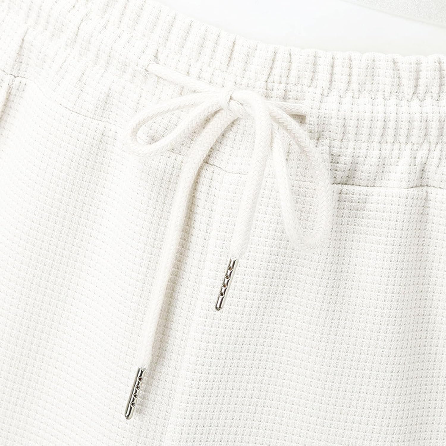 Men's Waffle Tracksuit 2 Piece Outfits Zip Up Jacket and Pants Sets