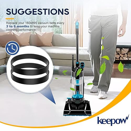 Miniatura 6 de KEEPOW Correa de vacío para Bissell Powerforce Compact, 1604895 correa para Bissell modelo 2112, 1520, 2690, 3508, 23T7, 23T7V, 3130, 21129,