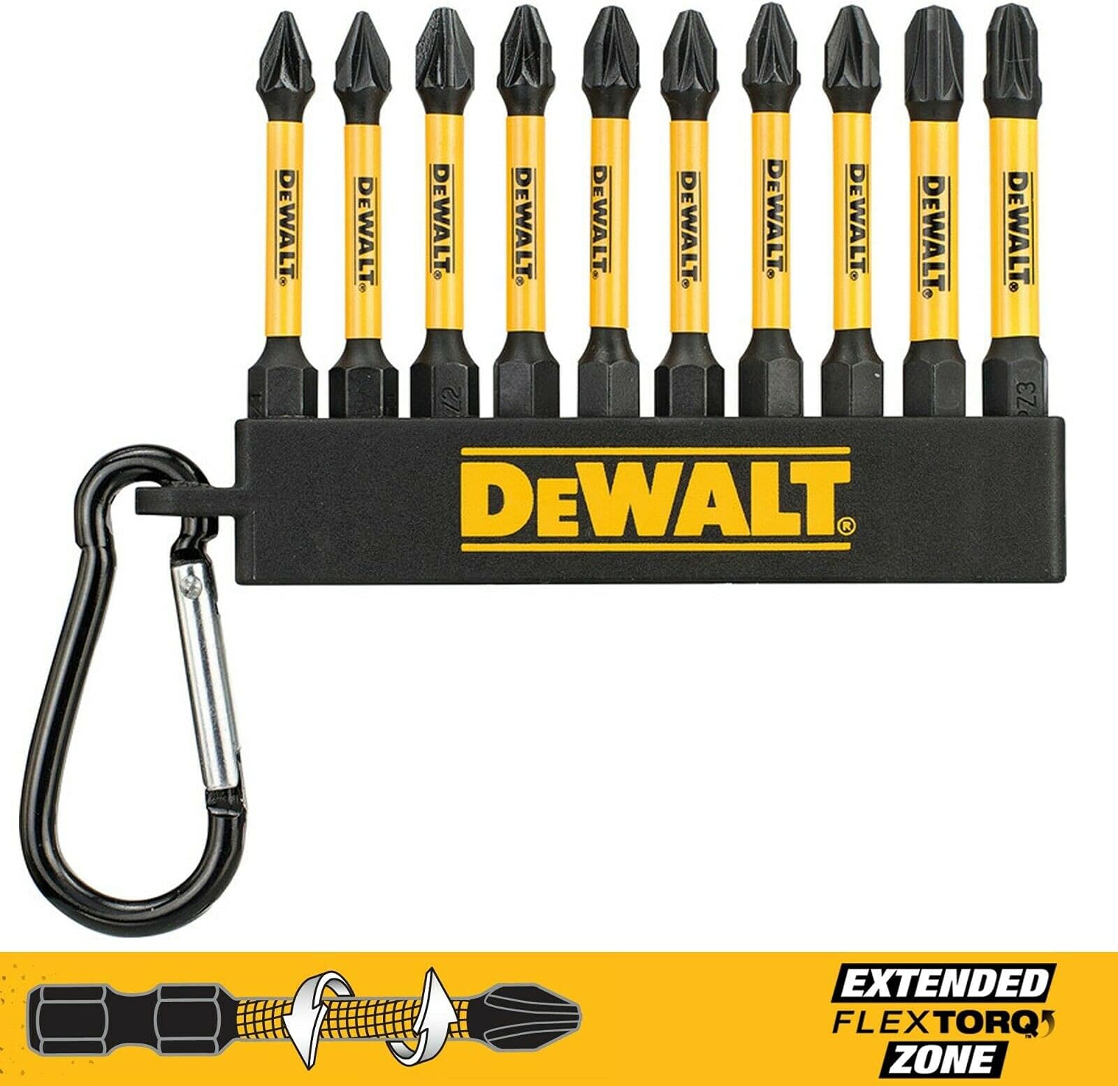 DT7232 Punta Torsione 25mm Punte Phillips DeWalt DT7232 - 5 Pezzi 25mm PH2 Per Avvitatori Set 5 Punte Phillips - Foto 7