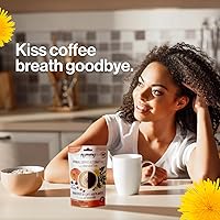 Vista 9 de Nummy Creations Alternativa al café de hierbas instantáneo caramelo con diente de león. Sabor de café de cuerpo completo, sin cafeína, totalmente