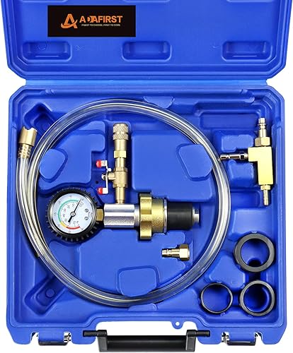 Kit de herramientas de recarga de vacío de refrigerante para radiador automotriz, sistema de refrigeración del motor, purga y llenado al vacío,