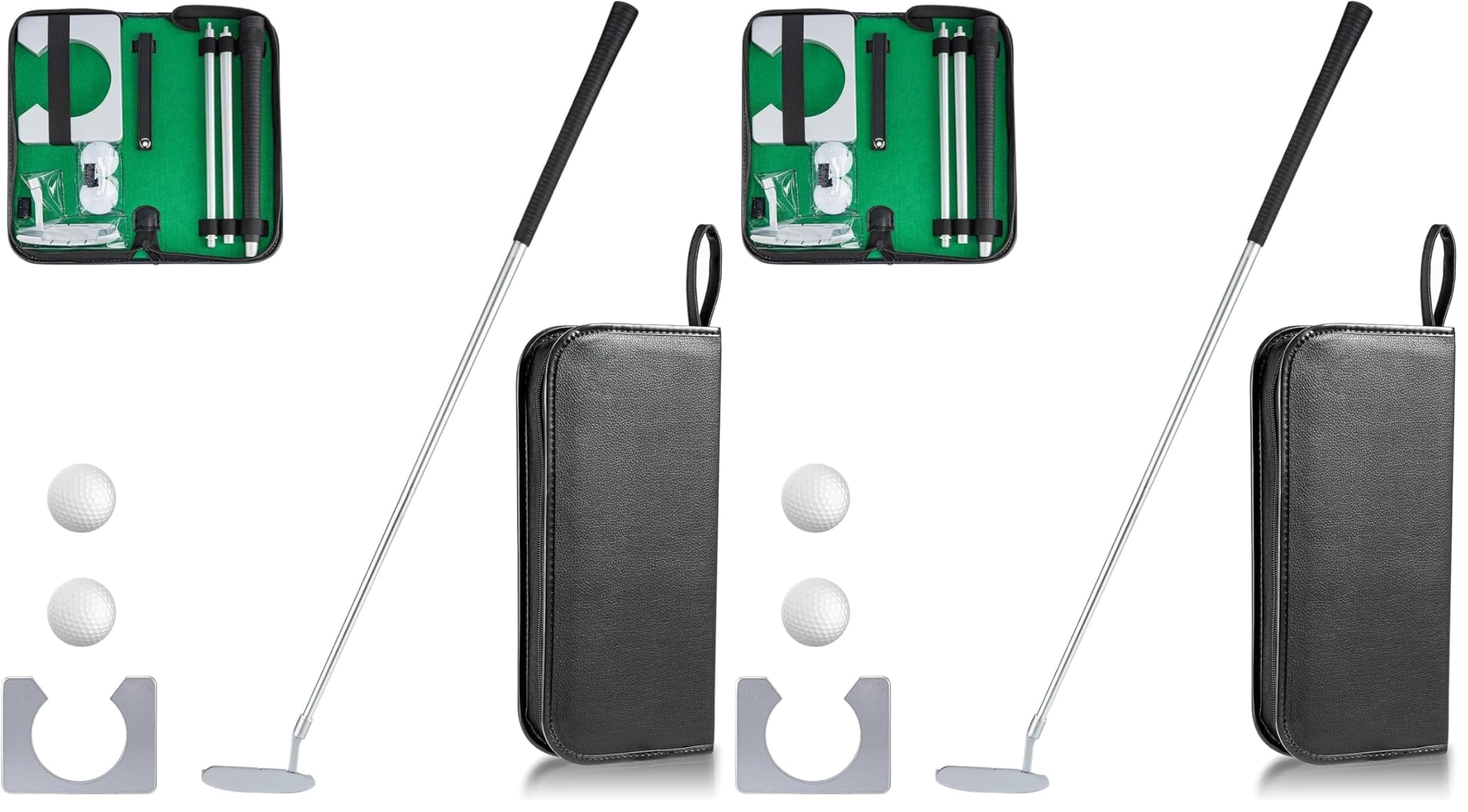 Mazza da Golf in Lega di Alluminio Staccabile, Putter per Golfisti Destri, Set Golf da Ufficio con Palline e Sacca, per Allenamento Indoor o Outdoor