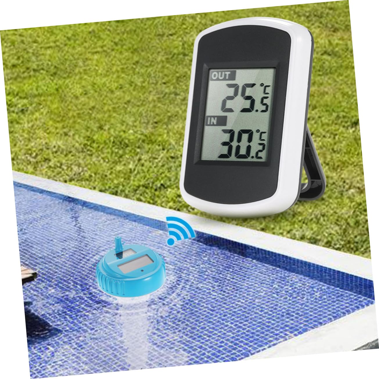 TOYANDONA Termometro per Acqua Galleggiante Wireless per Piscina e Spa Termometro Digitale Monitor della Temperatura Acqua