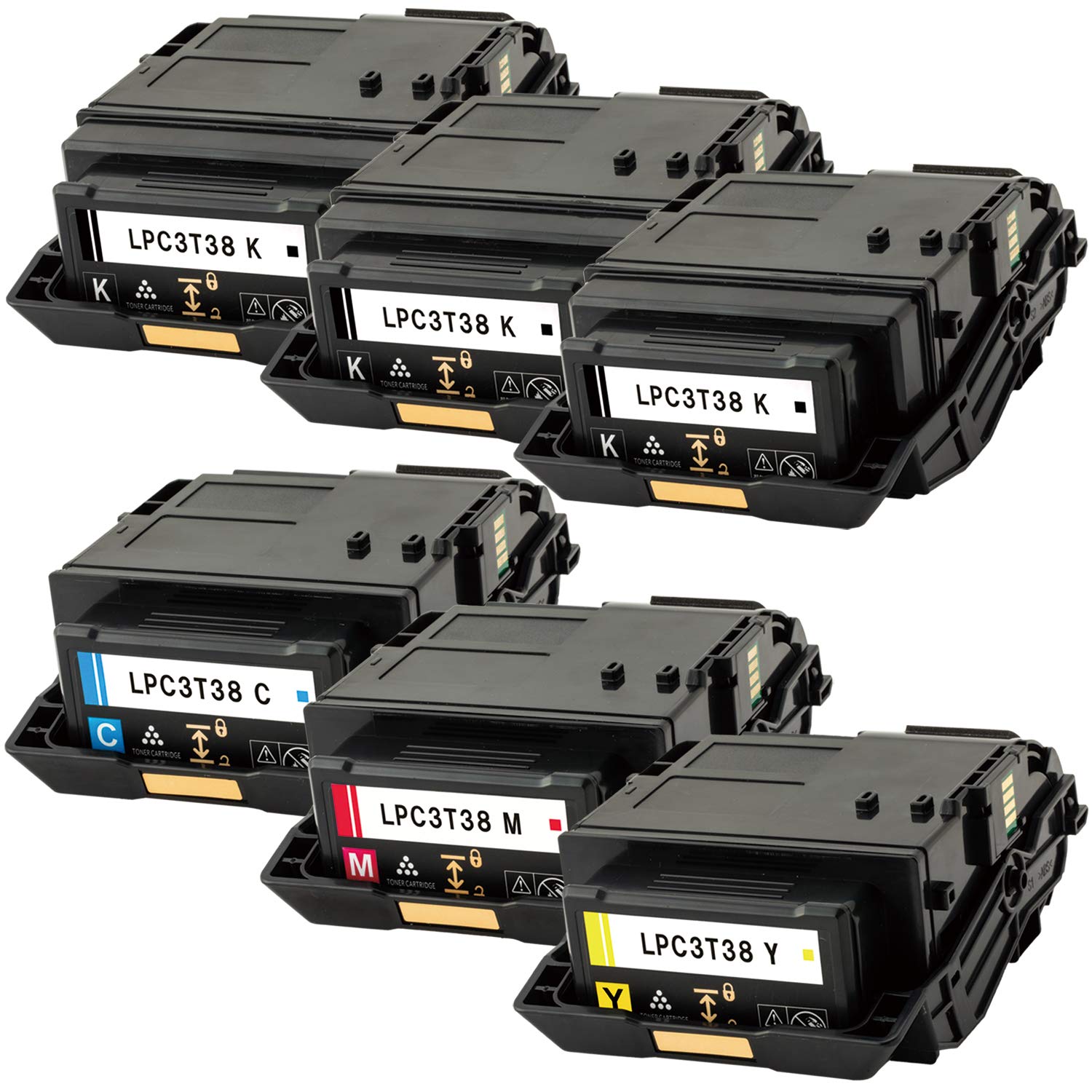 Amazon.co.jp: エプソン用 LPC3T38 互換トナー 4色 +ブラック2本 LP
