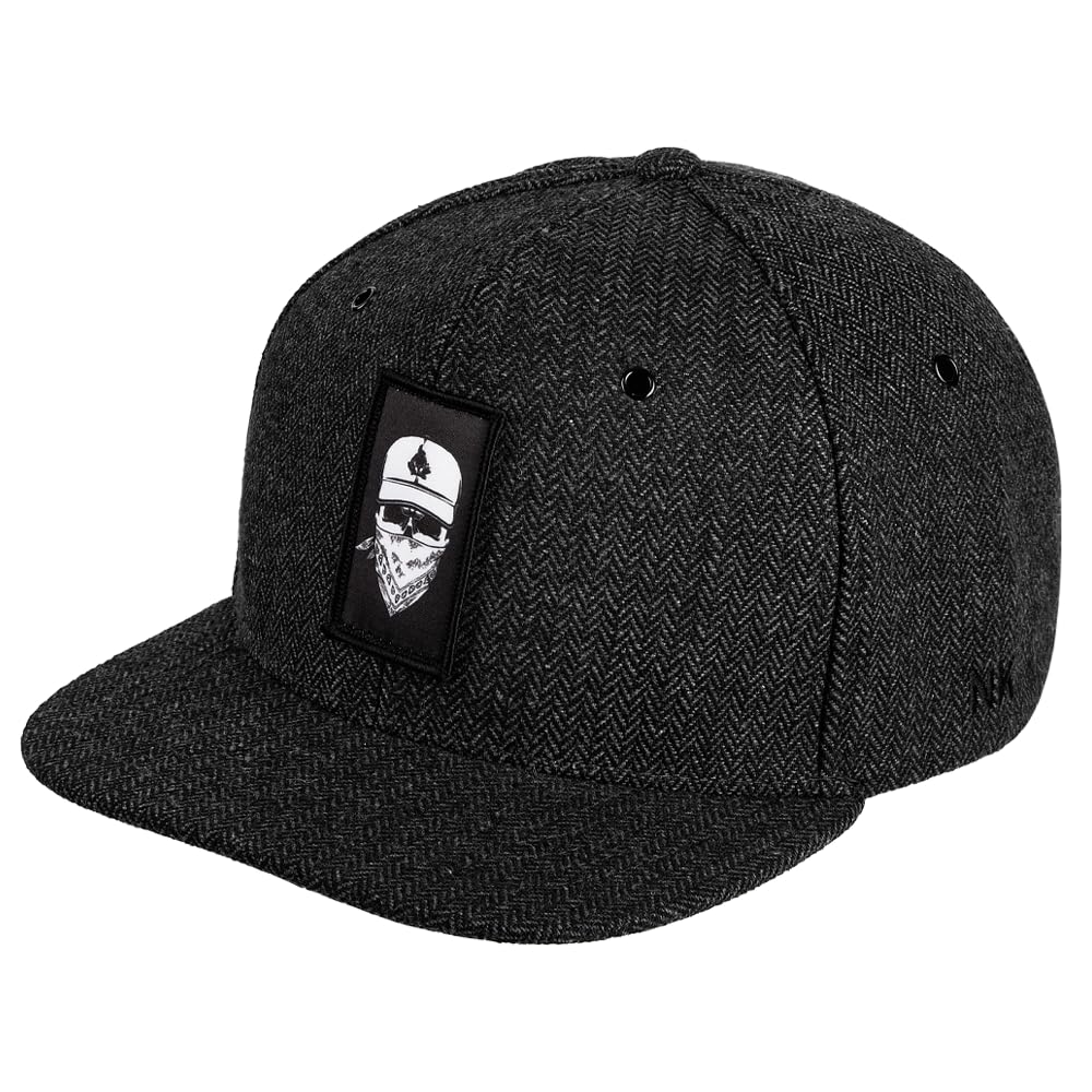 Nebelkind Snapback-Cap-Herren Damen Bandana Einheitsgröße OneSize Größenverstellbar Unisex Basecap trendig Streetwear Style Baseball-Kappe mit geradem Schirm
