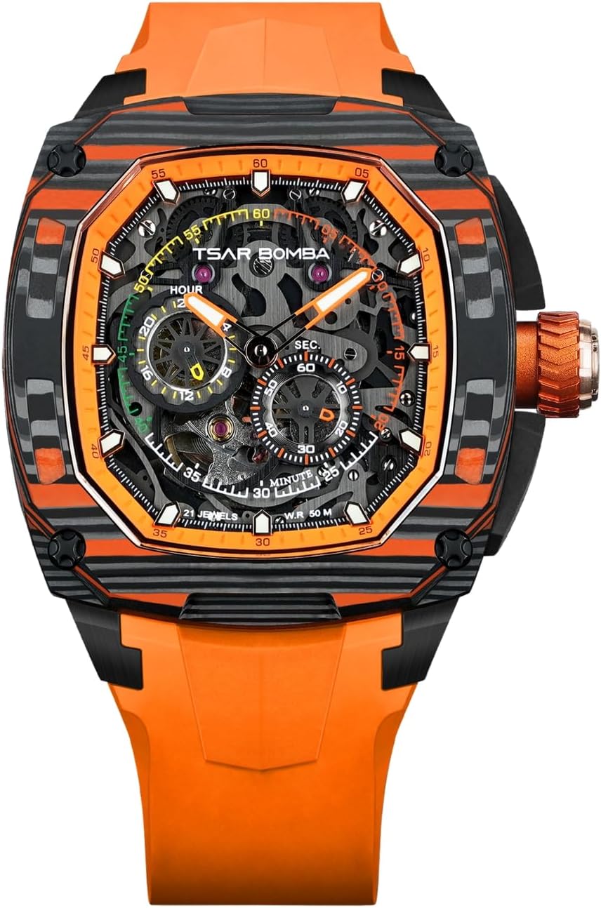 Dark Matter Series | Skeleton Dial | Includes Interchangeable Extra Bezel & Strap| Automatic Watch for Men | TB8601-03