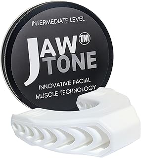 JawTone™ Face and Jawline Exerciser for men and women. Jaw, Neck, CHIN, Cheeks targeted to slim, tone, and define a sharper, age-defying look INTERMEDIATE LEVEL -40LBS resistance
