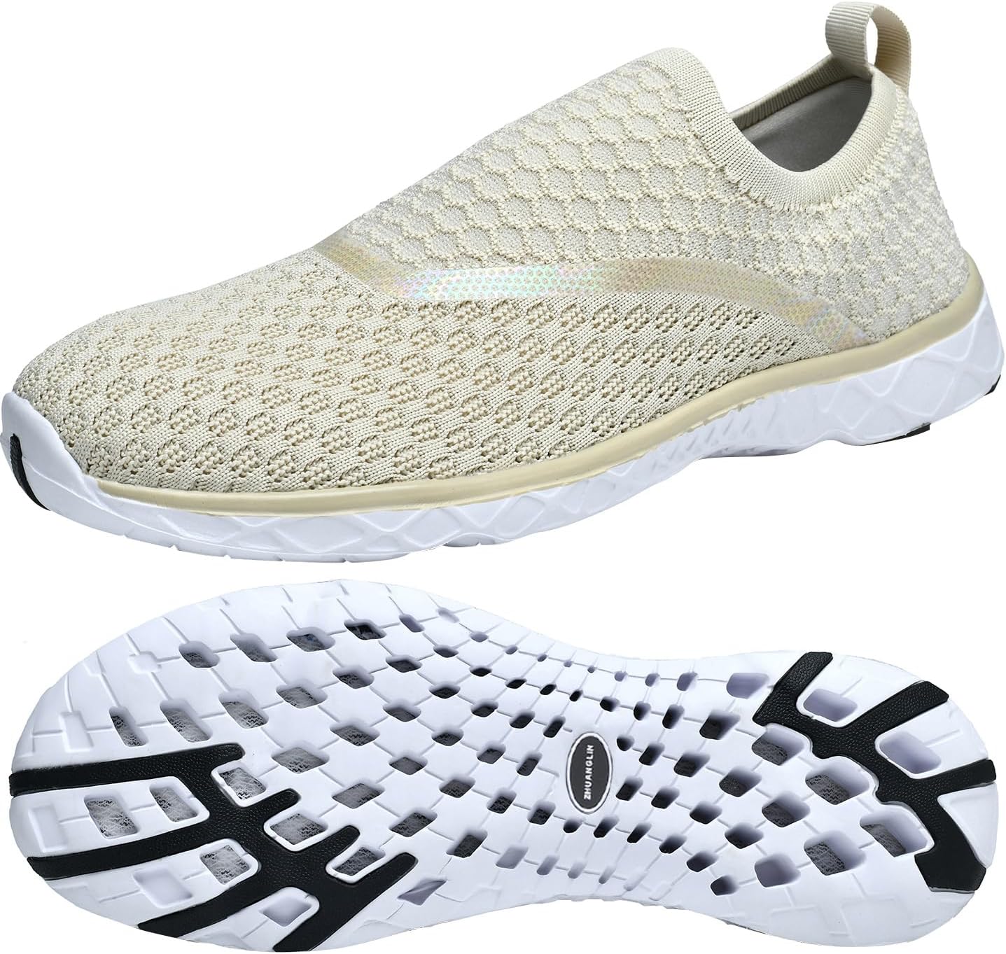 Men's Quick Drying Aqua Water Shoes,3-Second Drainage & All-Terrain for Swimming,Hiking,Yoga