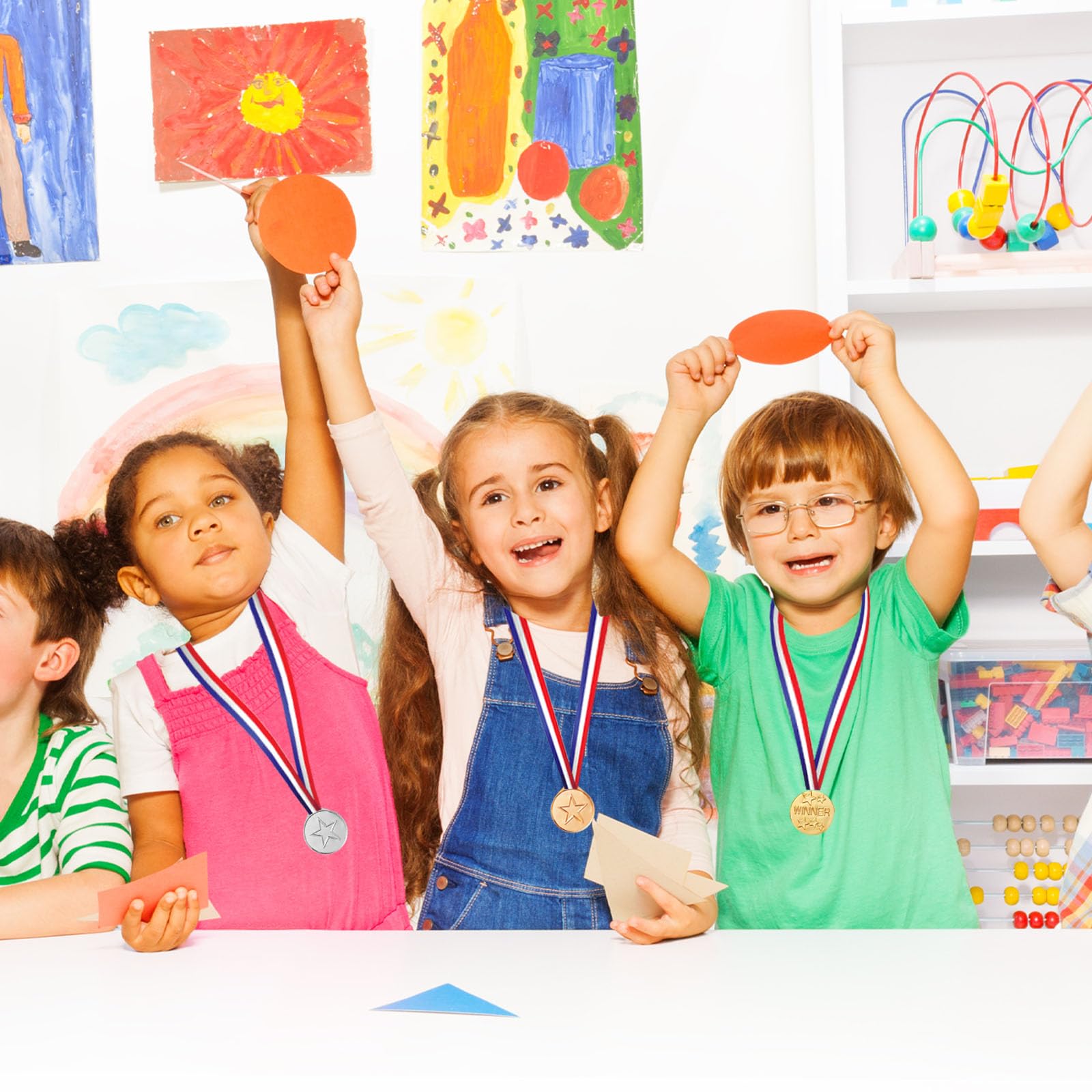 31pcs Potato Sack Race Bags Set, with 3-Legged Race Bands Bean Bags Medals Whistles, Tent Nails for Family Gatherings, Birthday Parties, School Outside Sports Games - Image 6