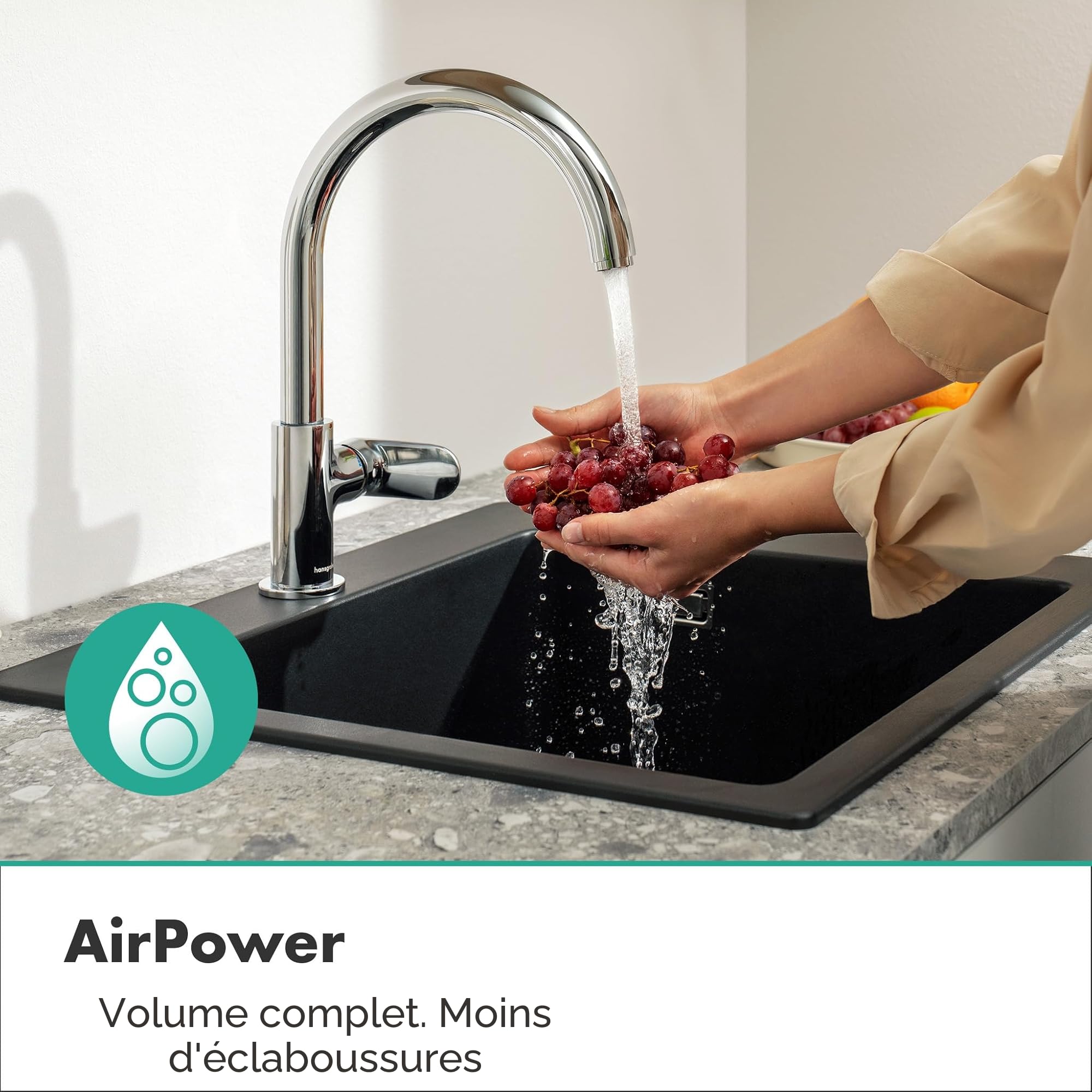 hansgrohe Vernis Blend M35 Mitigeur de cuisine 210, 1 jet, chromé, 71870000
