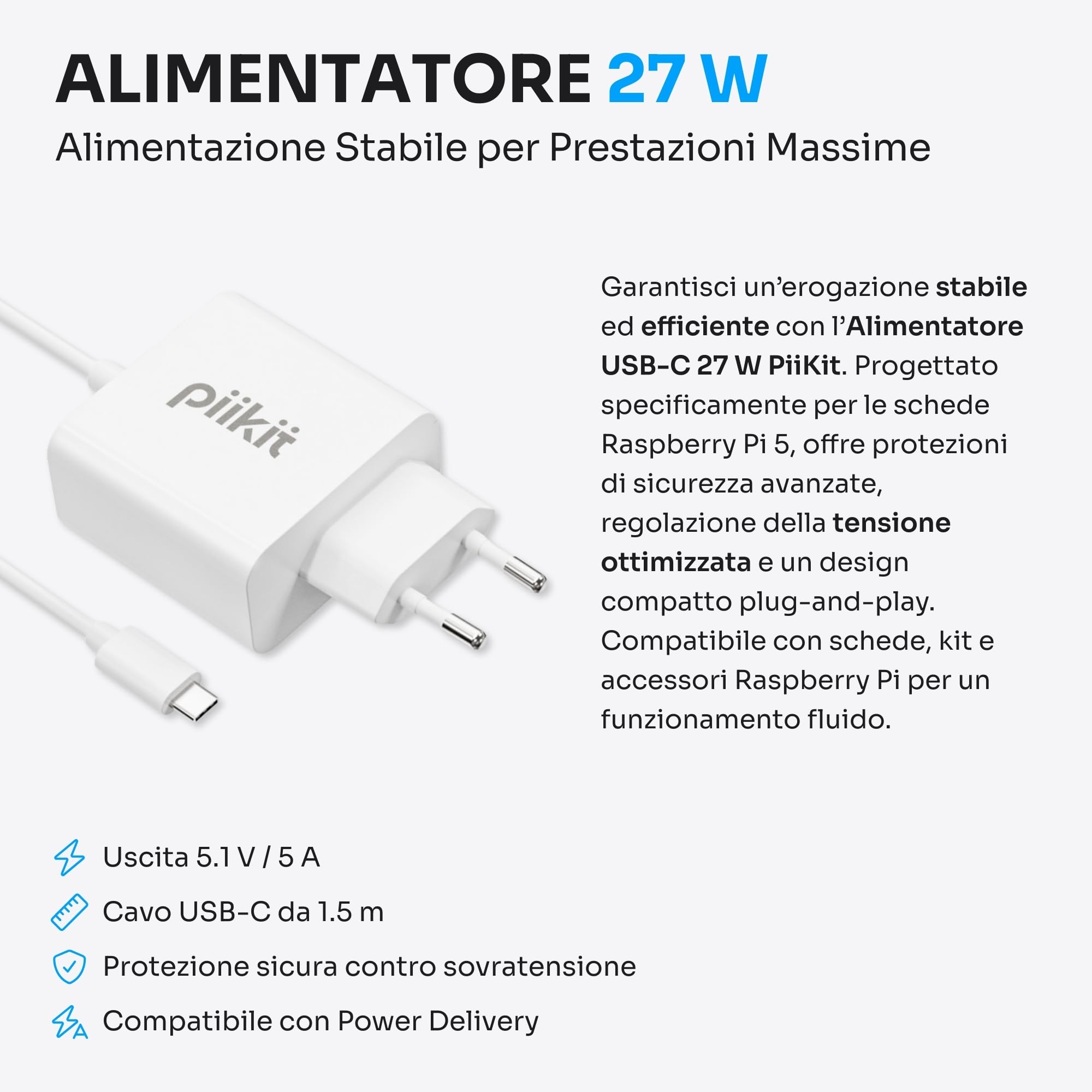 Starter Kit per Raspberry Pi 5 8 GB | Scheda MicroSD 64 GB | Alimentatore 27 W | Case con Ventola Integrata e Dissipatore di Calore | Cavo Micro-HDMI 4K 60 Hz