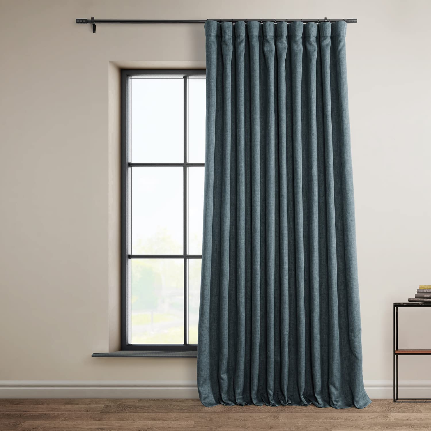 HPD Half Price Drapes Faux Linen Room Darkening Curtains