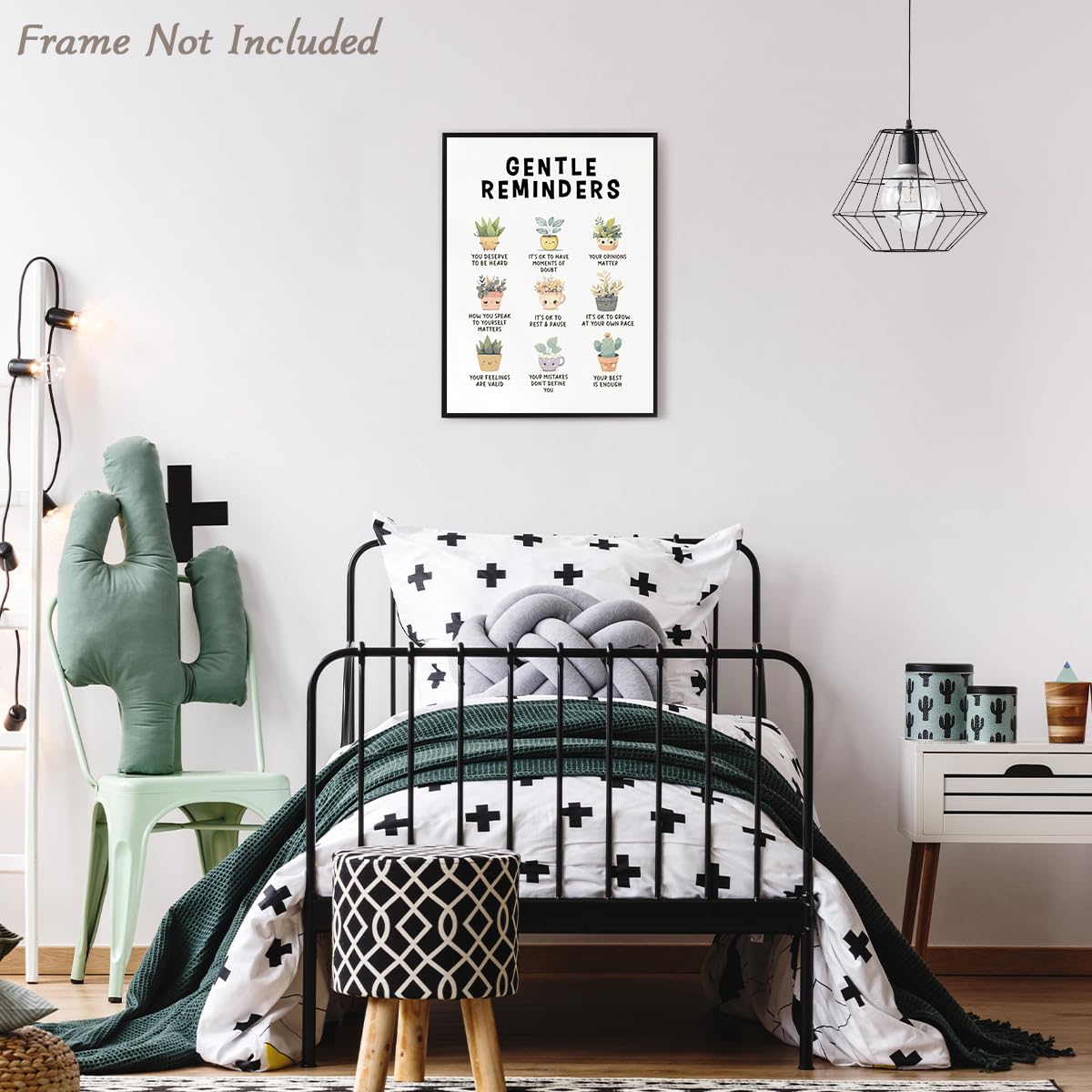 Dazzlewall Zachte Herinneringen Kunst Aan De Muur Positieve Affirmaties Afdrukken, Inspirerende Citaten Affiche voor Klaslokaal Kantoor Slaapkamer Inrichting 30×40 cm Niet Niet Ingelijst