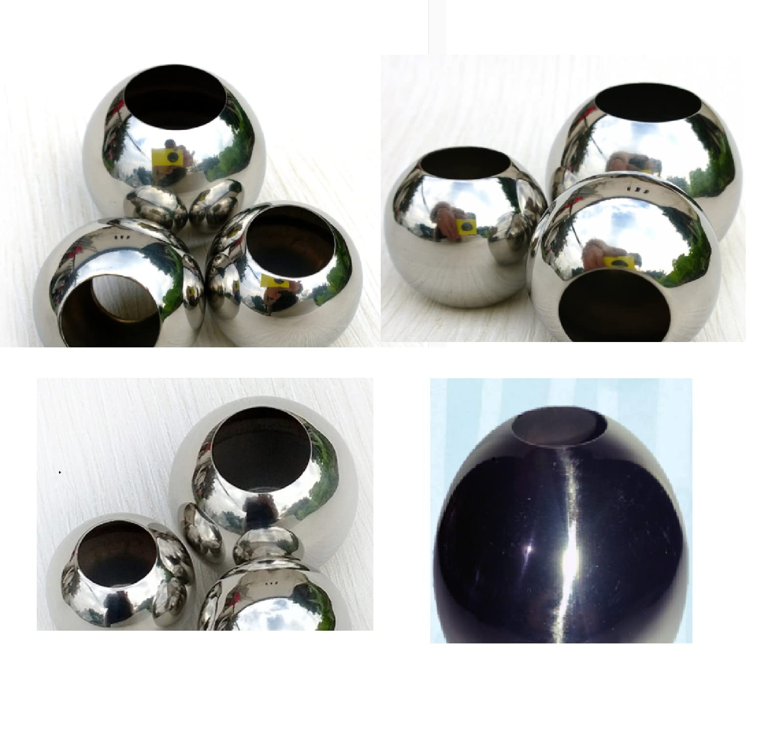 Perforowana kula ze stali nierdzewnej, 1 szt. perforowana kula stalowa, M50 perforowana kulka, średnica od 3 mm do 20 mm, otwór przelotowy, M50 x 9 mm x 1 szt., stal nierdzewna