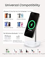 Vista 6 de Anker Soporte de Cargador MagGo Compatible con MagSafe, Cargador Inalámbrico para iPhone 17, Estación de Carga 2 en 1, Certificado Qi2 Carga Rápida