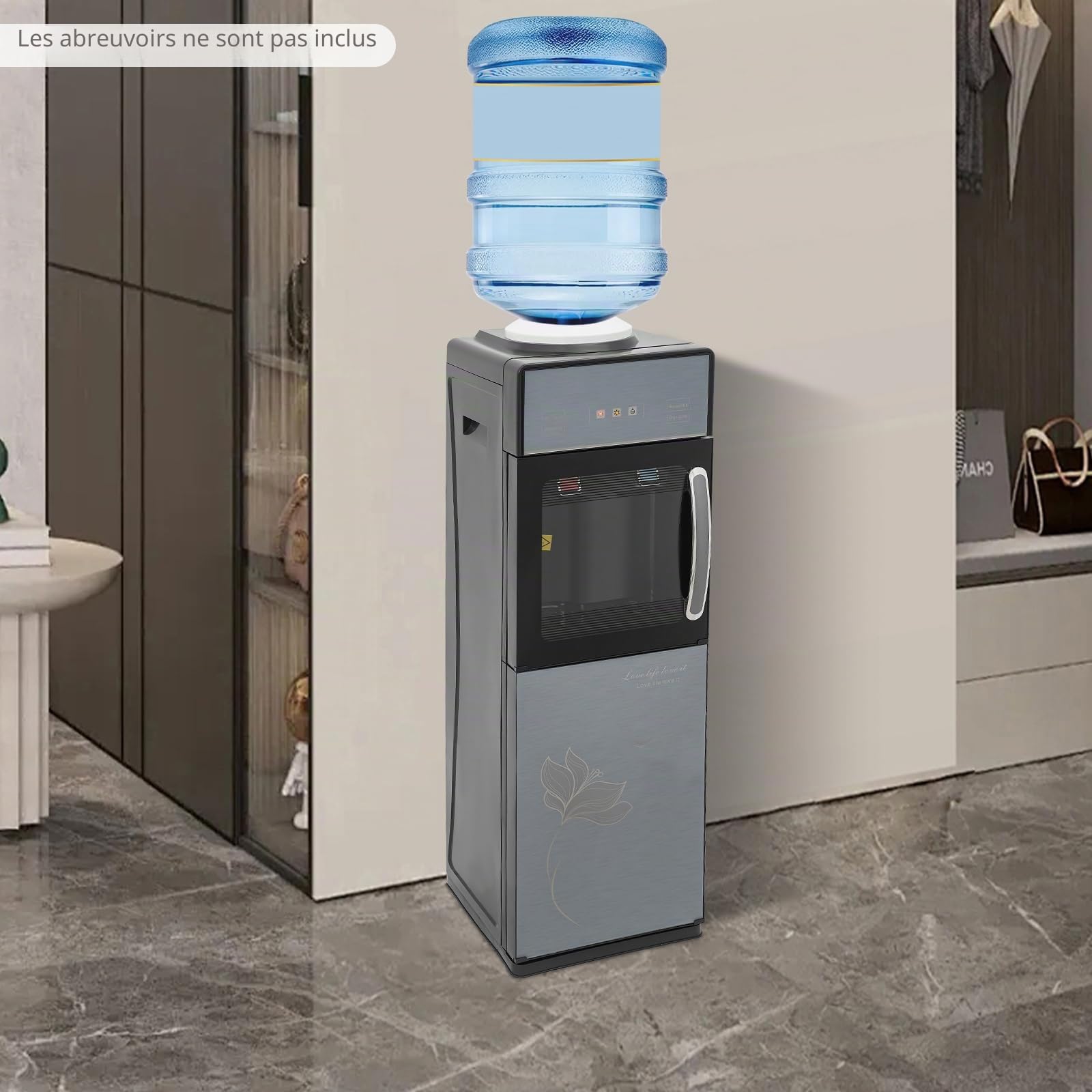 Distributeur d'eau électrique pour boissons chaudes et froides, distributeur d'eau chaude et froide, distributeur d'eau potable avec espace de rangement, distributeur d'eau potable pour la