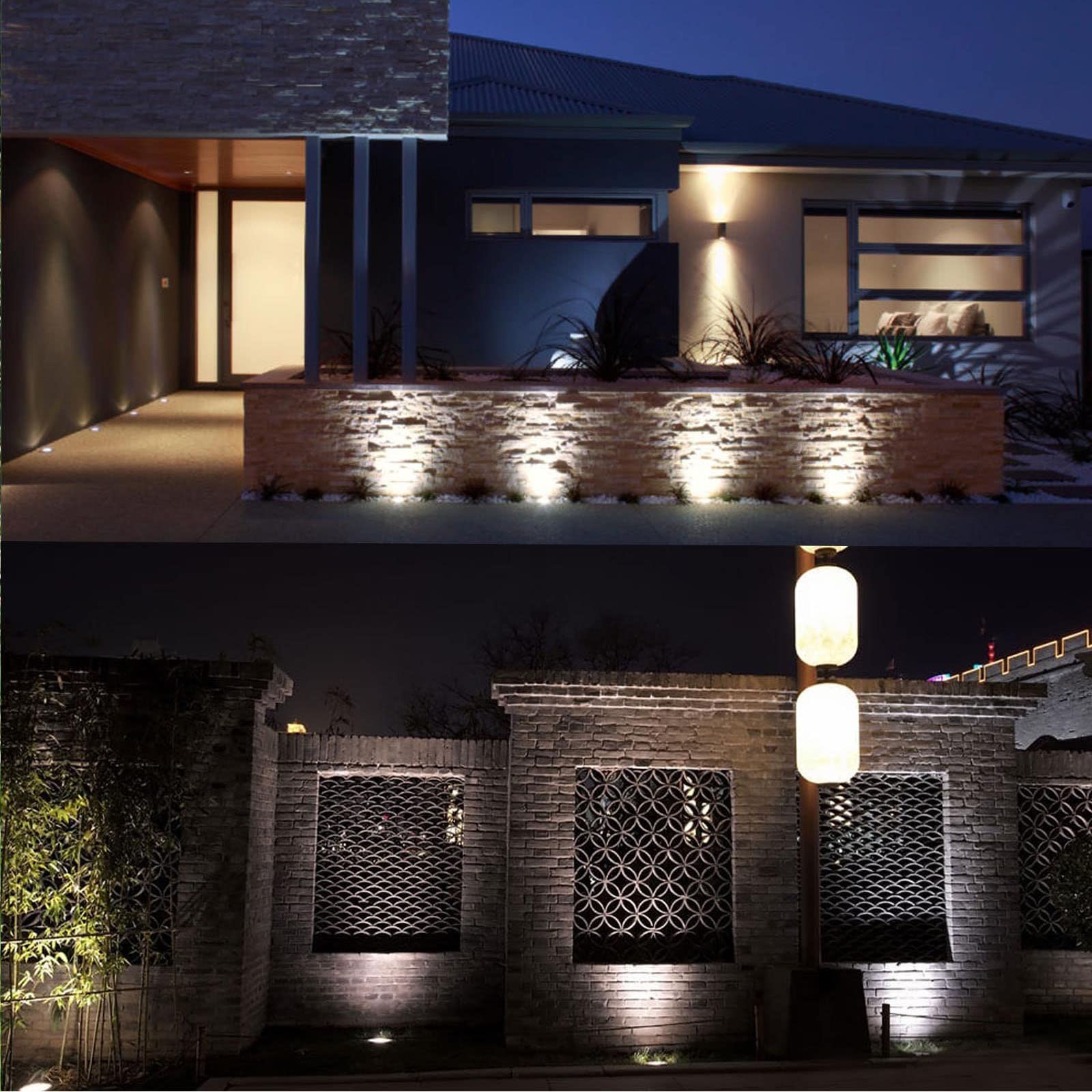 Spot led extérieur encastrable 4 PACK 3W IP67 Rond 300 Lumen Lampe d'éclairage pour Jardin Terrasse Chemin Cour Garage