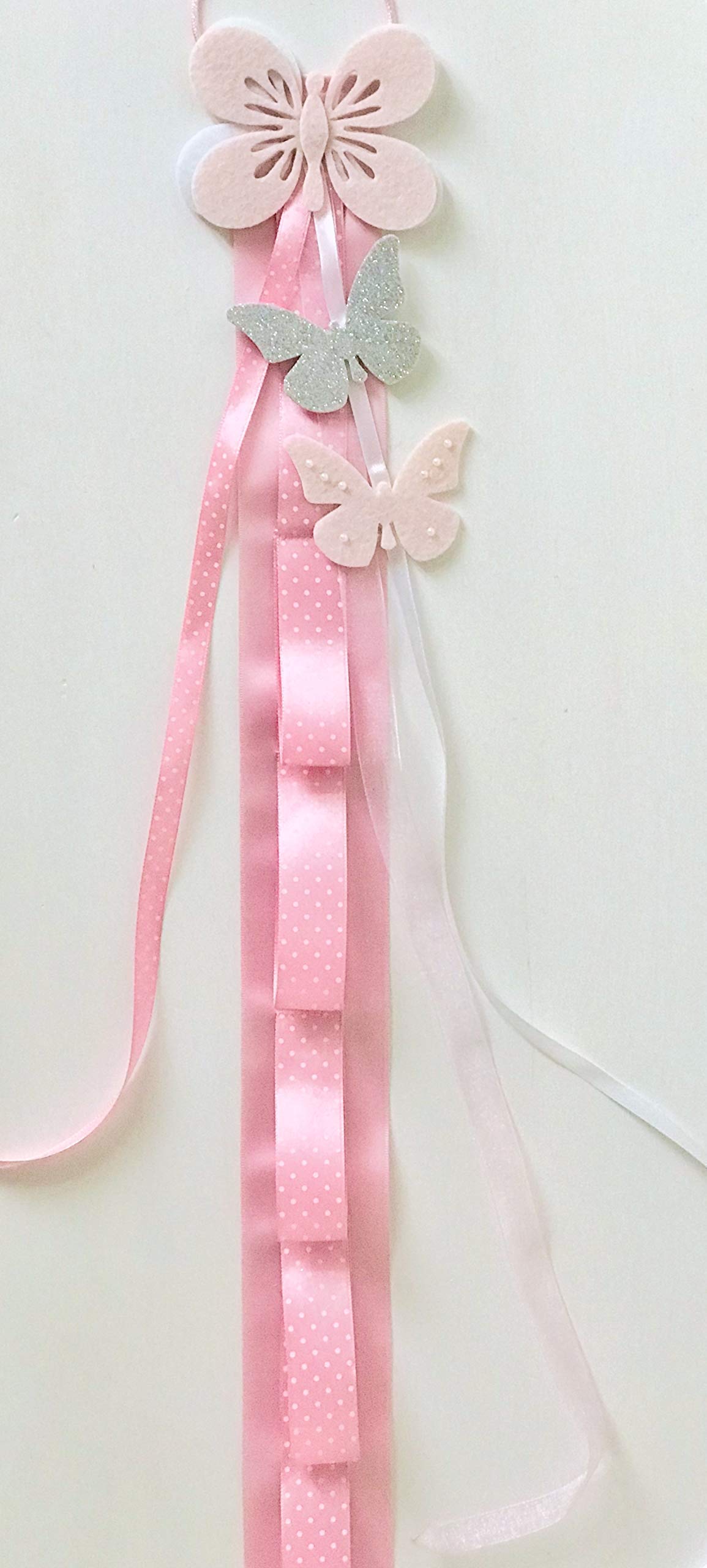 TULLE E MERAVIGLIE Porta cerchietti e mollette Farfalla personalizzabile con Nome, Portacerchietti per Capelli Bambina, Espositore Cerchietti