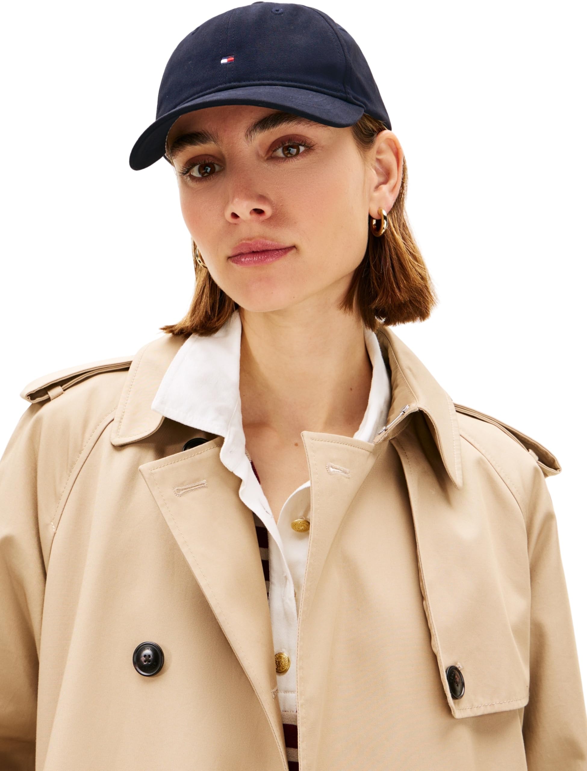 Tommy Hilfiger Damska czapka z flagą TH miękka 6 paneli AW0AW17781, niebieska, jeden rozmiar, Niebieski (Space Blue), Rozmiar uniwersalny