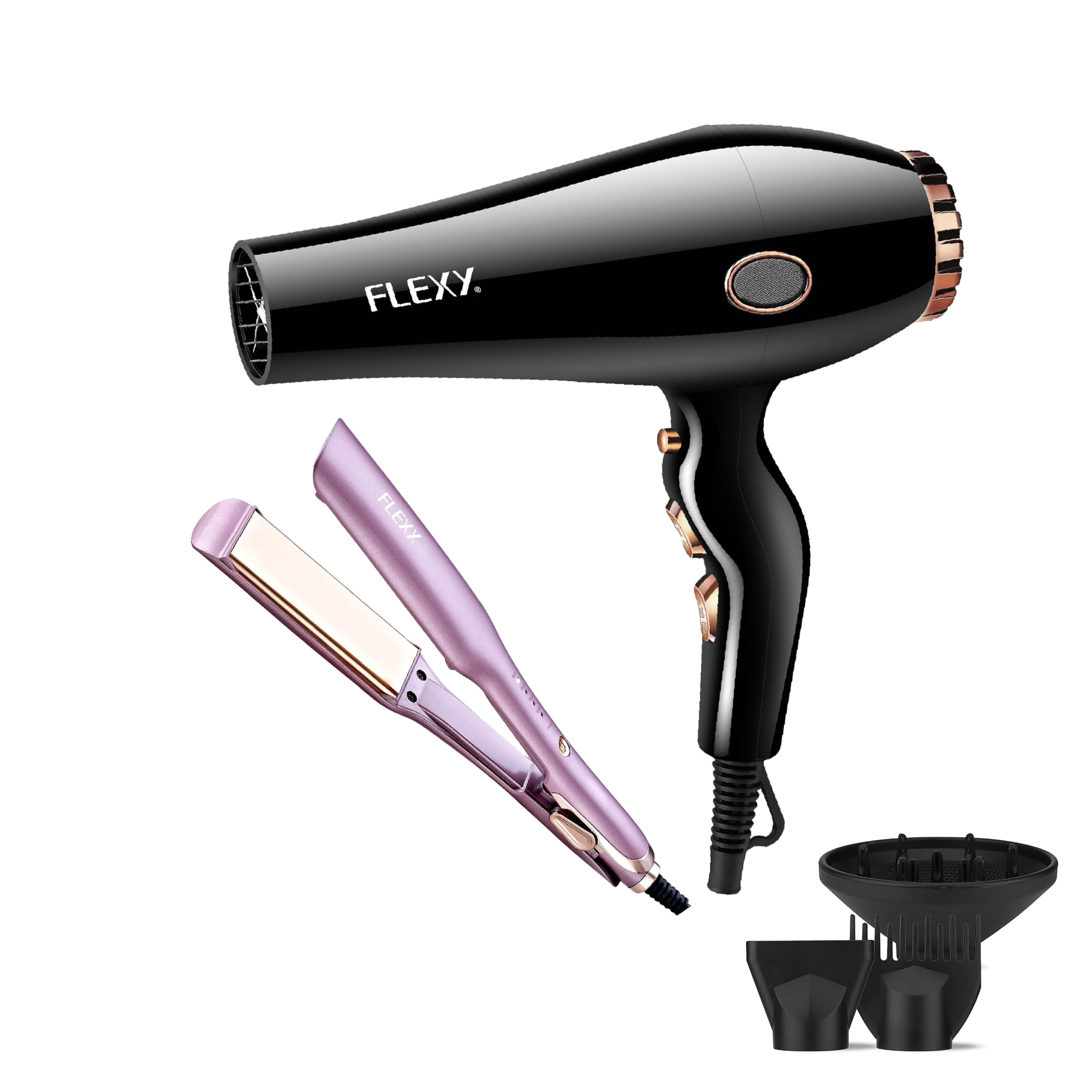 Flexy 2-in-1 Hair Styling Set – 1250W Hair Dryer & 50W Hair