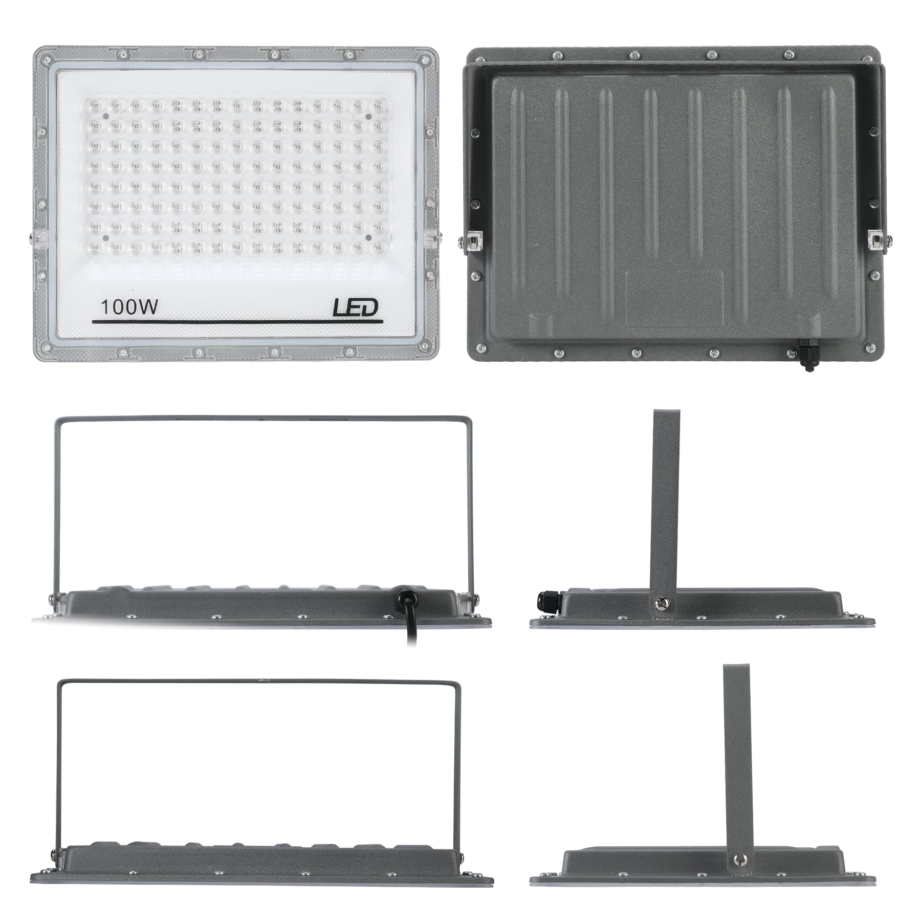 Luce Nera UV per Festa, 2 Pezzi Luce UV 100W, Lampada UV 395nm, IP65 Impermeabile, Blacklight per Feste Glow, Decorazioni Halloween, Discoteca, Illuminazione Palco, Accessori per Feste