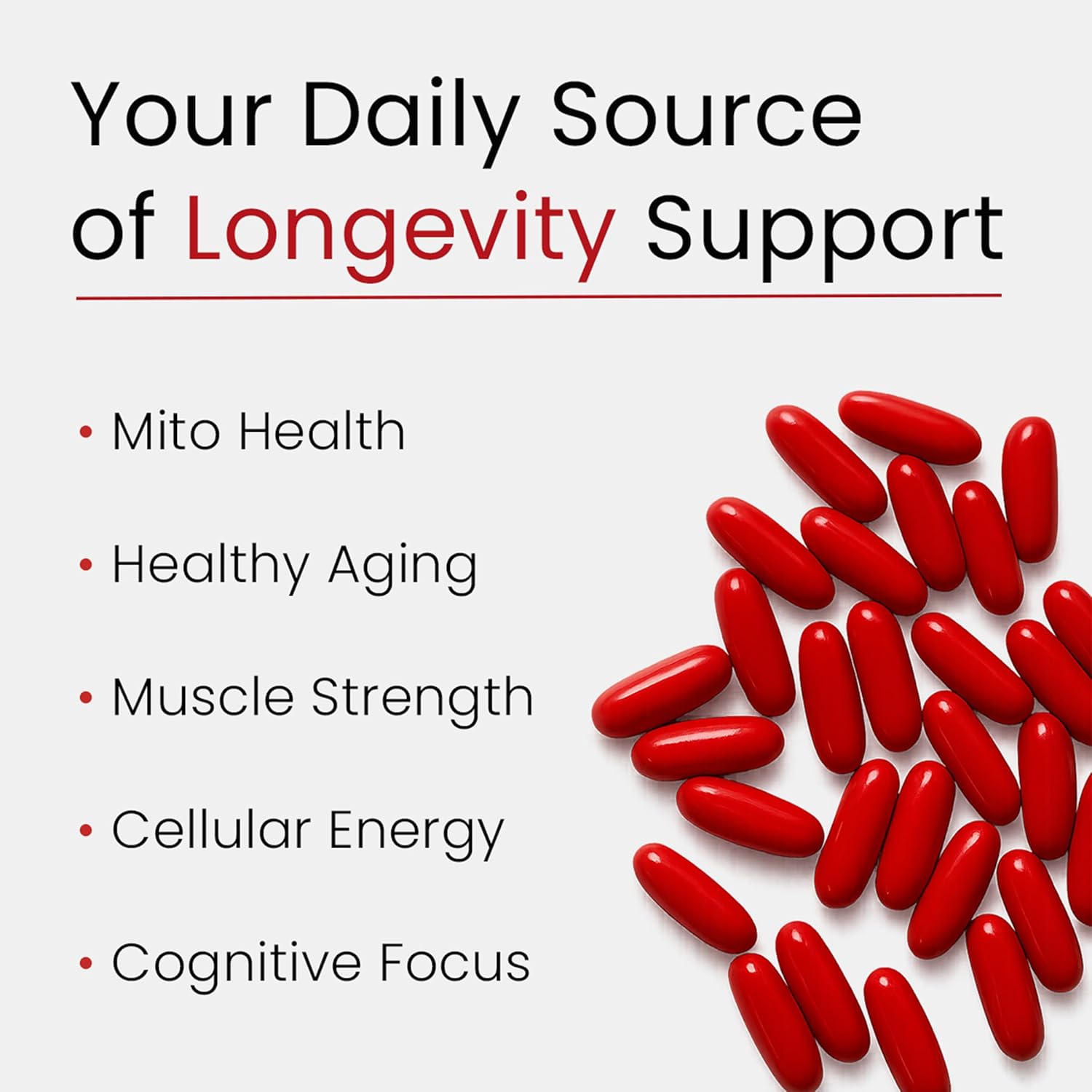 Urolithin A Supplement with NAD, Resveratrol, CoQ10, PQQ – 5-in-1 Longevity Complex to Support Healthy Aging, Mitochondrial Energy, Cellular Renewal, Cognitive Function, Muscle Health – 2 Month Supply - Image 4