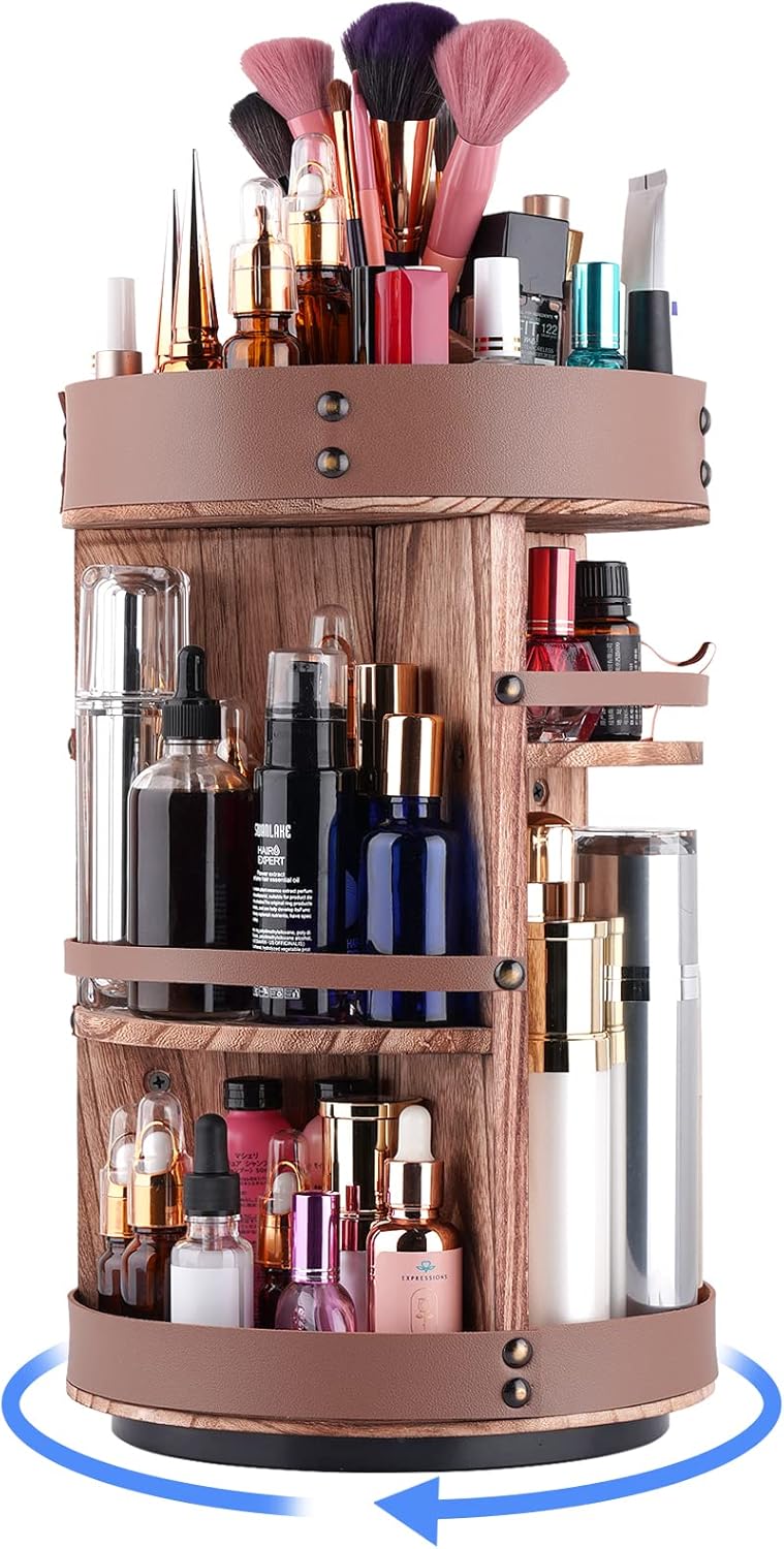 Meangood 360 Rotating Makeup Organizer, DIY Vintage Style