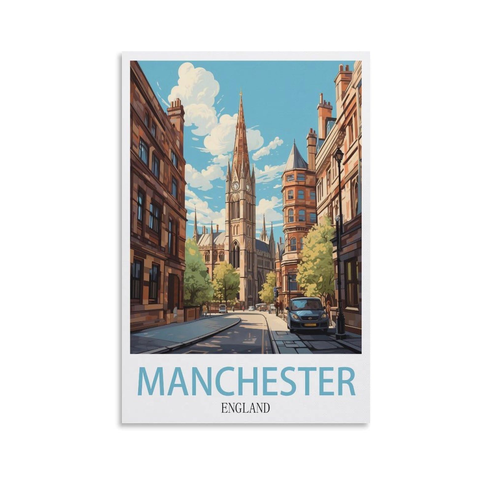 EZMLFA DIY 5D Diamond Painting Kits for Adults,Manchester England DIY Diamond Art Kits Gem Painting Crafts for Home Wall Decor 40x50cm