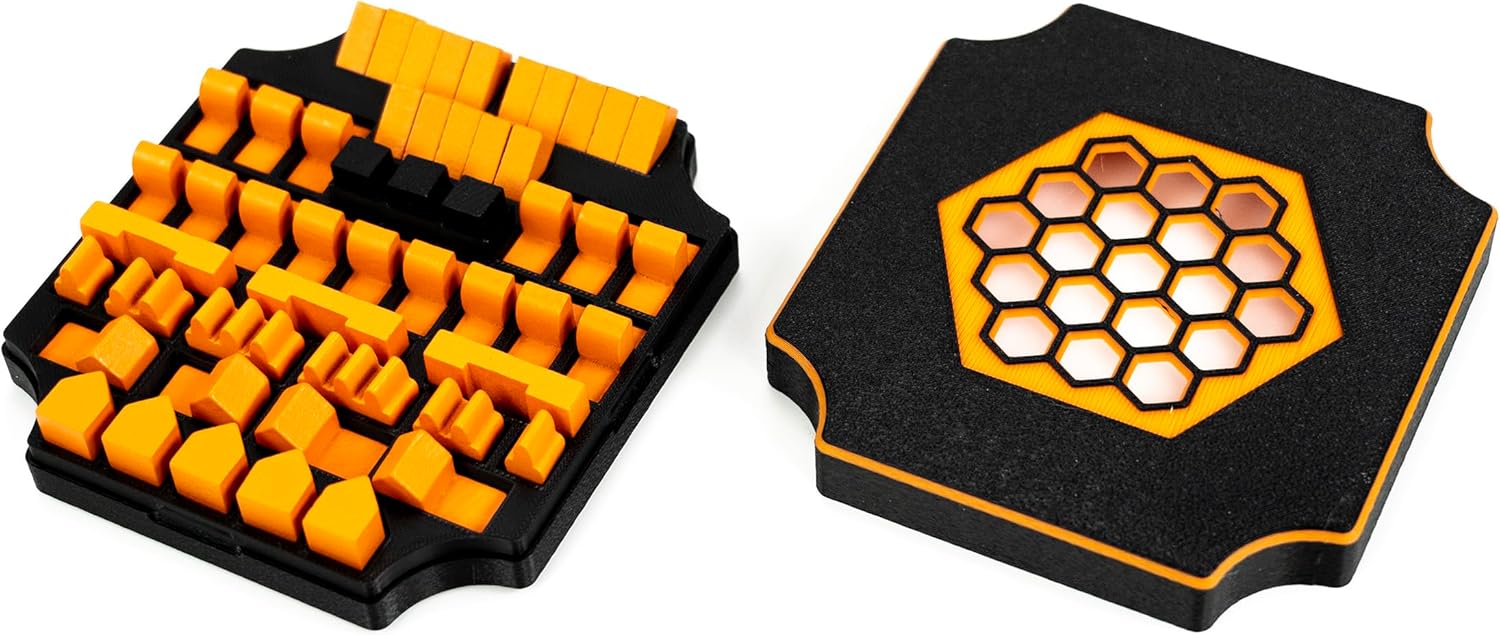 Player Trays for Catan 6th Edition and expansions (6 Players, Black)