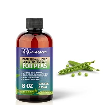 PREMIUM Liquid Silica Plant Supplement - 8oz 250mL - PEAS Plants Liquid Silica Boost Fertilizer - Stronger Stems & Healthy Leaves for Indoor & Outdoor Peas Plants Makes 45 Gallons