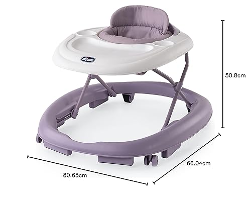 Miniatura 10 de Chicco Mod Walker - Andador plegable para bebés, 3 ajustes de altura, bandeja sin BPA con 2 portavasos, pastillas de freno, para niños de hasta 26