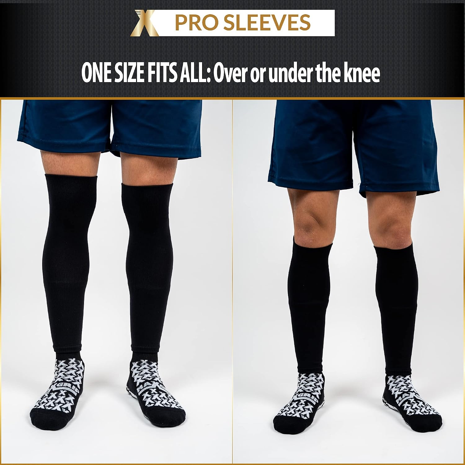MAXGRIP Pro Soccer Leg Sleeves Socks/Compression for Calf - Shin/High Elasticity Moisture Wicking Football Basketball Tru